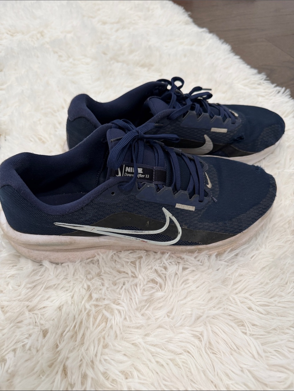 Nike Navy and White Athletic Sneakers